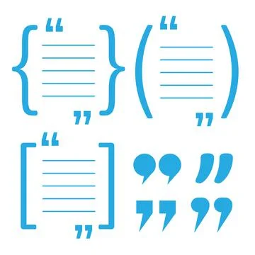 Quote frames. Blank template. Frame with quotes. Quote vector comment Illustrazione stock