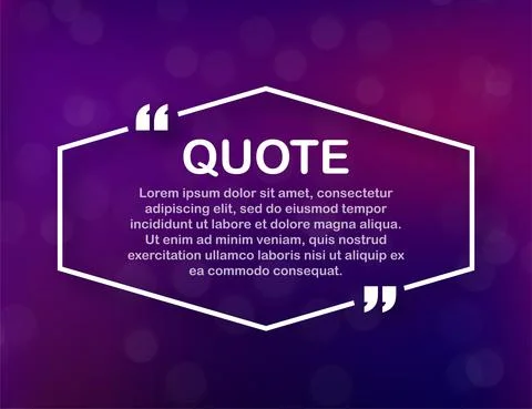 Quote frames. Blank template with print information design quotes. Vector stock Stock Illustration