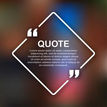 Quote frames. Blank template with print information design quotes. Vector stock 库存插图
