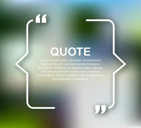 Quote frames. Blank template with print information design quotes. Vector stock 스톡 일러스트
