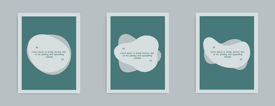 Quote frames blank template set. Blank template for your text, speech quotes in Stock Illustration