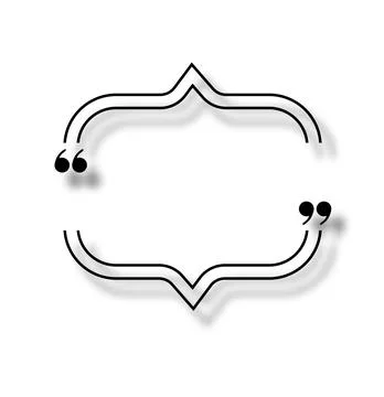 Quote frames blank templates . Text in brackets citation empty speech bubbles 스톡 일러스트