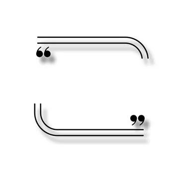 Quote frames blank templates . Text in brackets citation empty speech bubbles Illustrazione stock