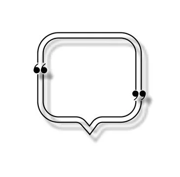 Quote frames blank templates . Text in brackets citation empty speech bubbles Illustrazione stock