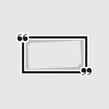 Quote frames isolated on white background. Vector illustration. Illustrazione stock