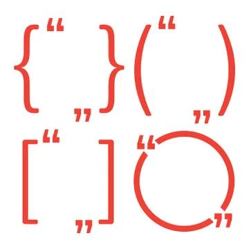 Quote frames. Quotation Mark speech bubble. Quote sign icon Stock Illustration