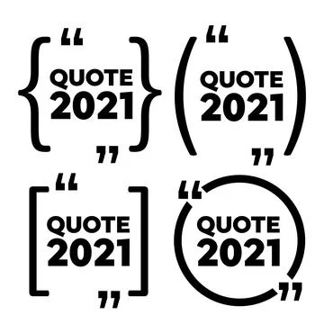 Quote frames. Quotation Mark speech bubble. Quote sign icon Illustrazione stock