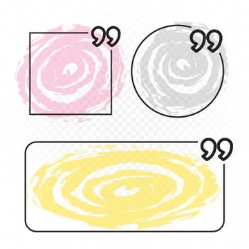 Quote frames set on white background Stock Illustration