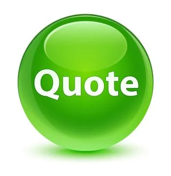 Quote glassy green round button Illustrazione stock