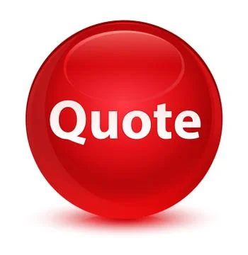 Quote glassy red round button Stock Illustration