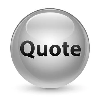 Quote glassy white round button Stock Illustration