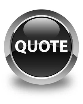 Quote glossy black round button Stock Illustration