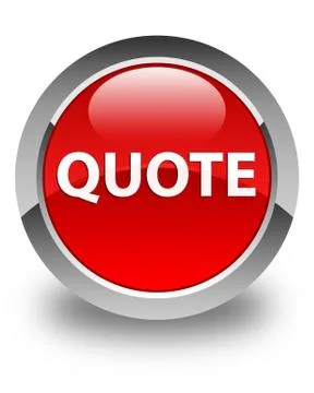 Quote glossy red round button 스톡 일러스트