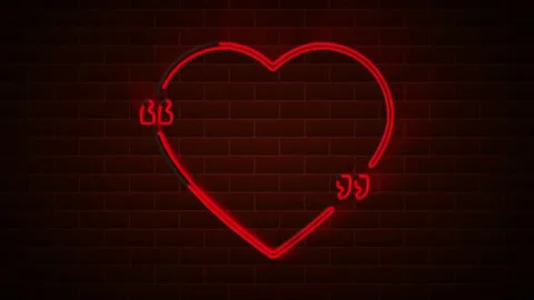 Quote Heart speech bubble abstract laser neon frame motion background. Video Stock Footage 151590350