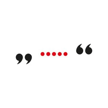 The quote icon. Quotation symbol. Flat Stock Illustration