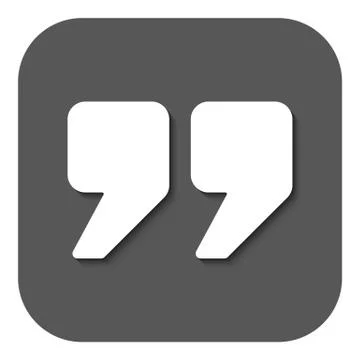 The quote icon. Quotation symbol. Flat Stock Illustration