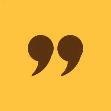 The quote icon. Quotation symbol. Flat Stock Illustration