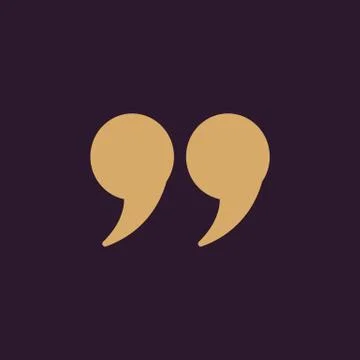 The quote icon. Quotation symbol. Flat Stock Illustration