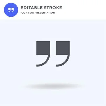 Quote icon vector, filled flat sign, solid pictogram isolated on white, logo  Illustrazione stock