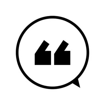 Quote icon vector Stock Illustration