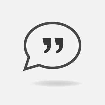 Quote icon vector Stock Illustration