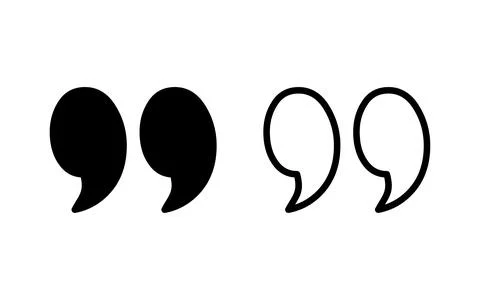 Quote icon vector illustration. Quotation mark sign and symbol Stock Illustration