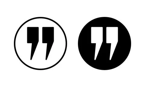 Quote icon vector illustration. Quotation mark sign and symbol Stock Illustration