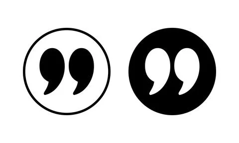 Quote icon vector illustration. Quotation mark sign and symbol Illustrazione stock