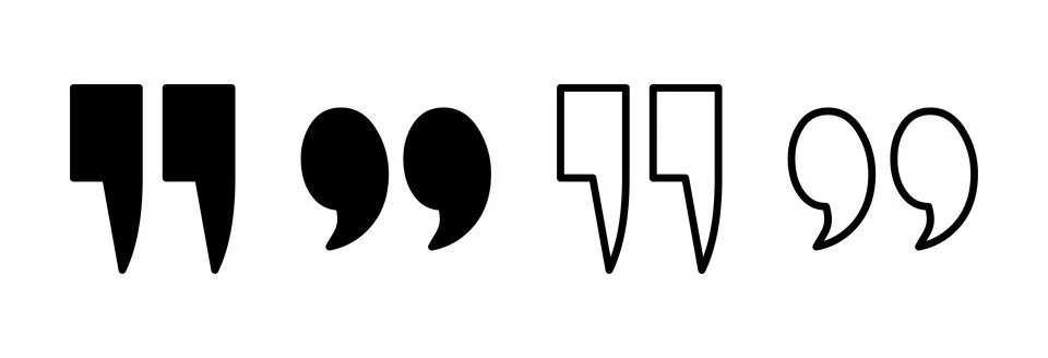 Quote icon vector illustration. Quotation mark sign and symbol Stock Illustration