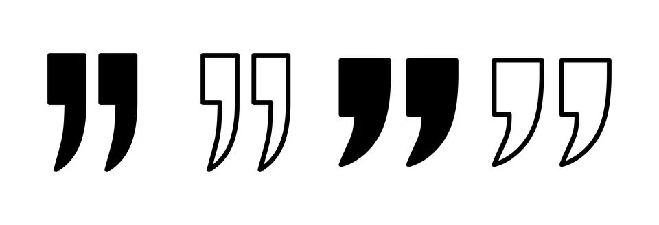 Quote icon vector illustration. Quotation mark sign and symbol Stock Illustration