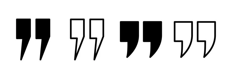 Quote icon vector illustration. Quotation mark sign and symbol Stock Illustration