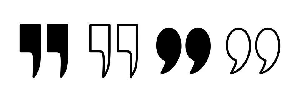 Quote icon vector illustration. Quotation mark sign and symbol Stock Illustration