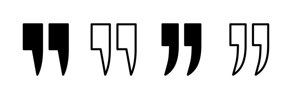 Quote icon vector illustration. Quotation mark sign and symbol Stock Illustration