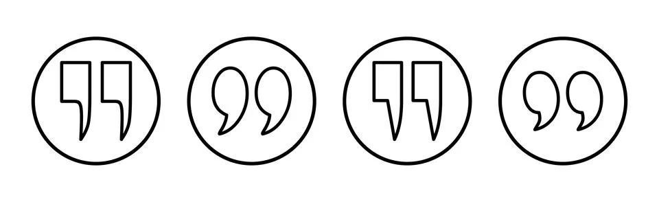 Quote icon vector illustration. Quotation mark sign and symbol Illustrazione stock