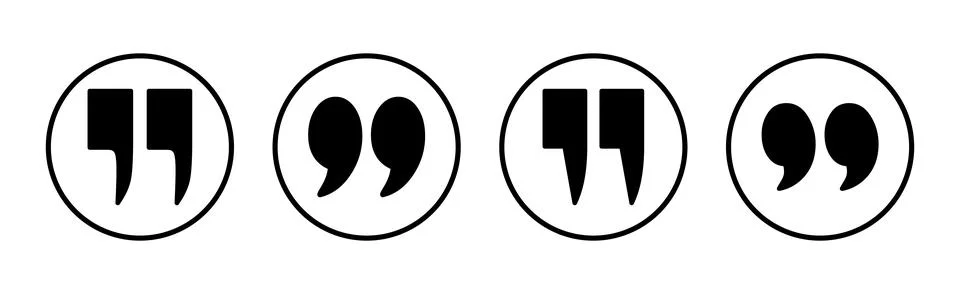Quote icon vector illustration. Quotation mark sign and symbol Stock Illustration