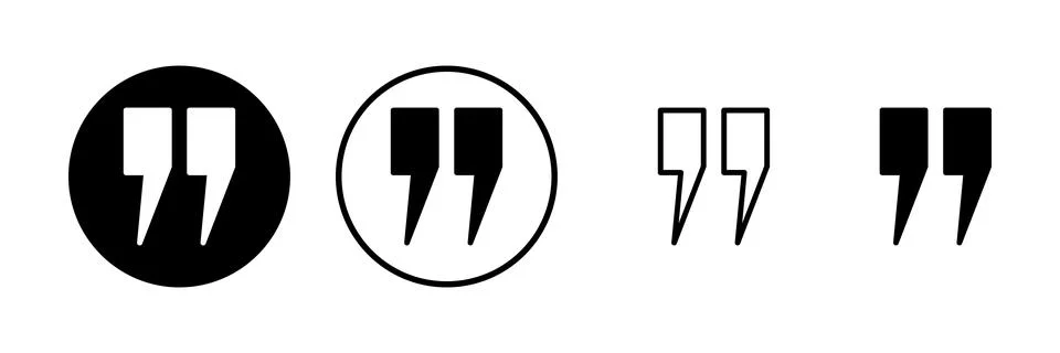 Quote icon vector illustration. Quotation mark sign and symbol Stock Illustration