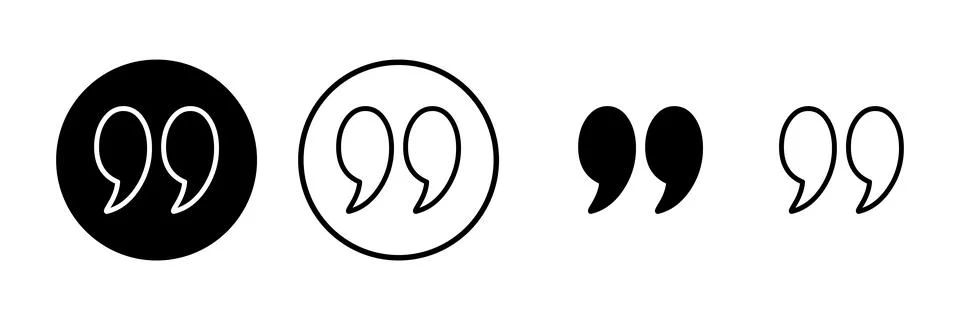 Quote icon vector illustration. Quotation mark sign and symbol Stock Illustration
