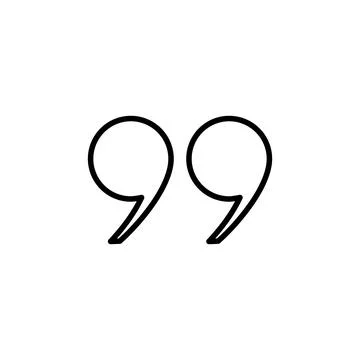 Quote icon vector. Quotation mark symbol. Stock Illustration