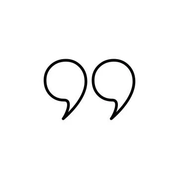 Quote icon vector. Quotation mark symbol. Stock Illustration