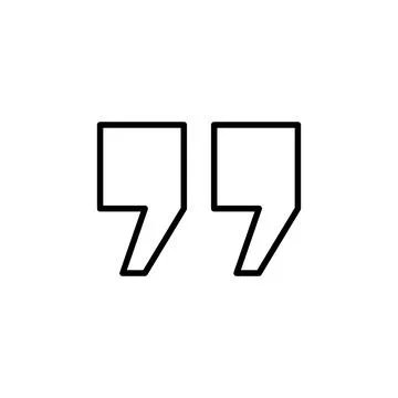 Quote icon vector. Quotation mark symbol. Illustrazione stock