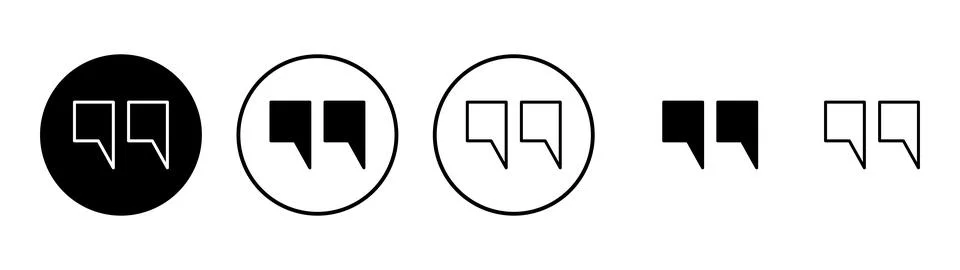 Quote icon vector. Quotation mark sign and symbol Stock Illustration