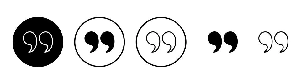 Quote icon vector. Quotation mark sign and symbol Stock Illustration