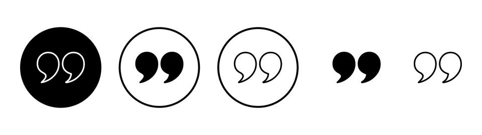 Quote icon vector. Quotation mark sign and symbol Stock Illustration
