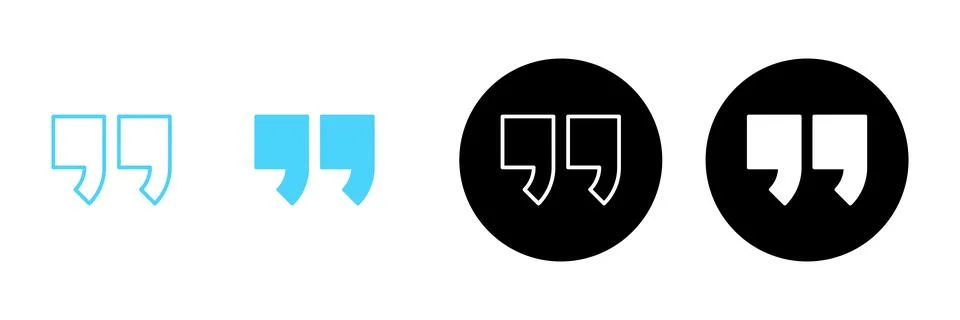 Quote icon vector. Quotation mark sign and symbol Stock Illustration