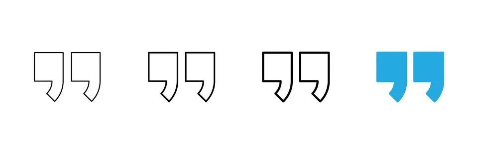 Quote icon vector. Quotation mark sign and symbol Stock Illustration