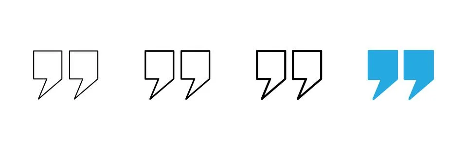 Quote icon vector. Quotation mark sign and symbol Stock Illustration