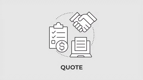 Quote line concept icon animation Stock Footage 340576822