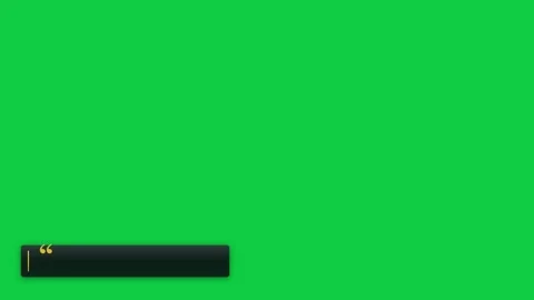 Quote Lower Third Graphic Banner on Green Screen Stock Footage 344914189