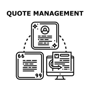 Quote management system creating documentation process Stock Illustration