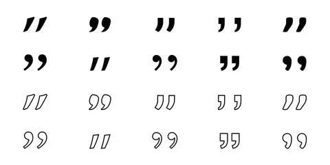 Quote mark collection. black quotes icon set. Speech mark. inverted commas .. Illustrazione stock